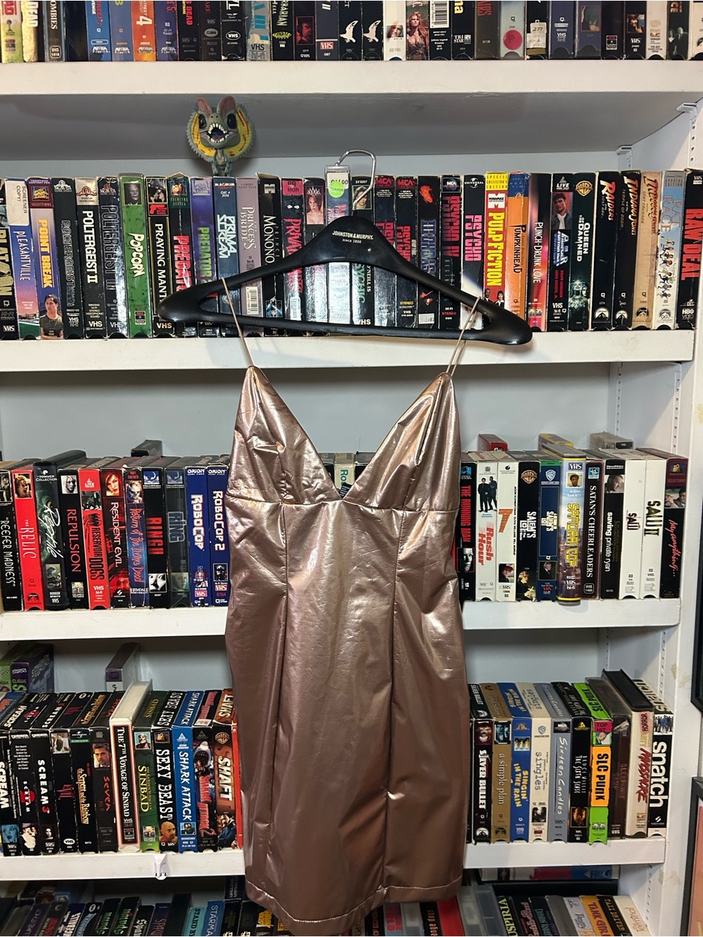Forever 21 Metallic rose gold shiny Mini Dress